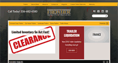 Desktop Screenshot of frontiertrailersandsheds.com