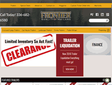 Tablet Screenshot of frontiertrailersandsheds.com